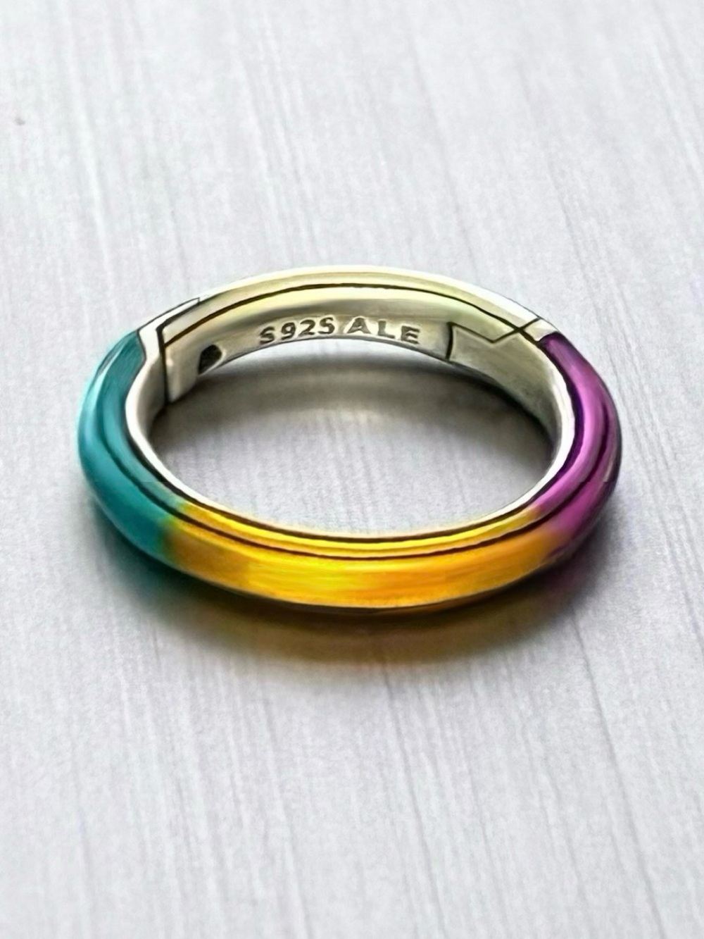 Pandora Round Tie-Dye Me Styling Connector Link Multi-Color Enamel 792000C01